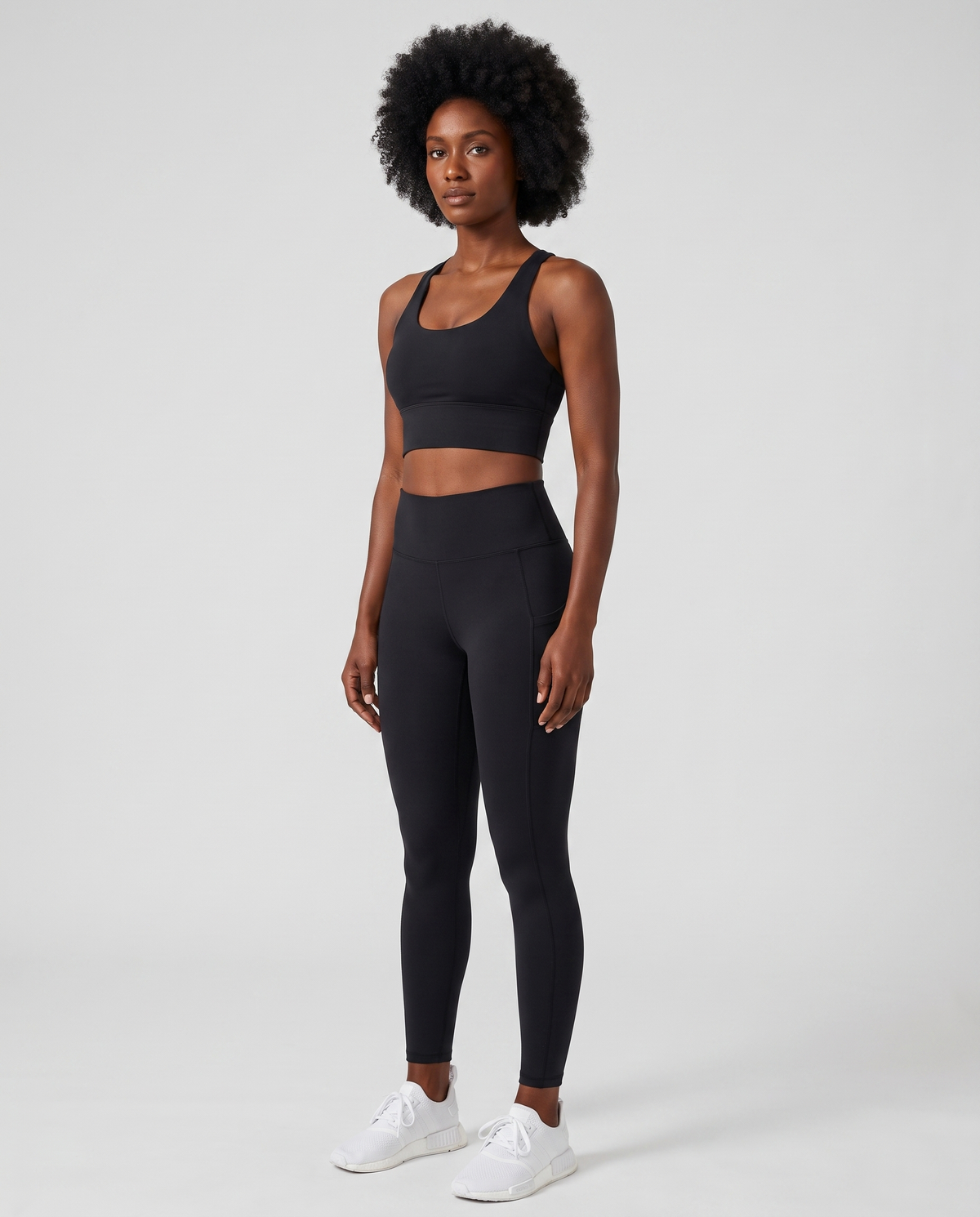 Leggings de Yoga Sport Taille Haute - Noir