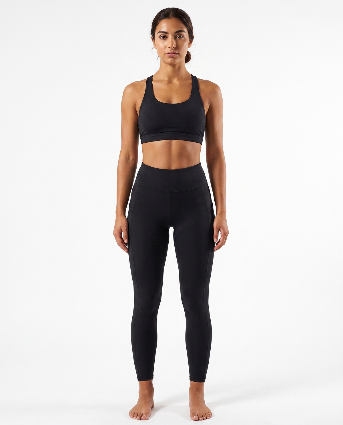 Leggings de Yoga Sport Taille Haute - Noir