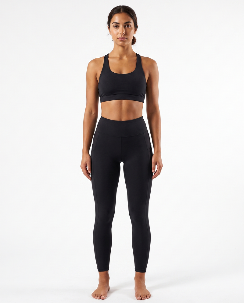 Leggings de Yoga Sport Taille Haute - Noir