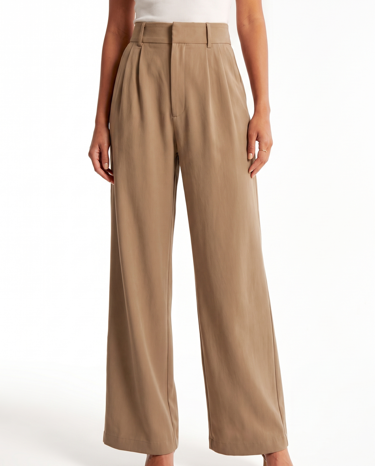 Pantalon à Jambes Larges - Kaki