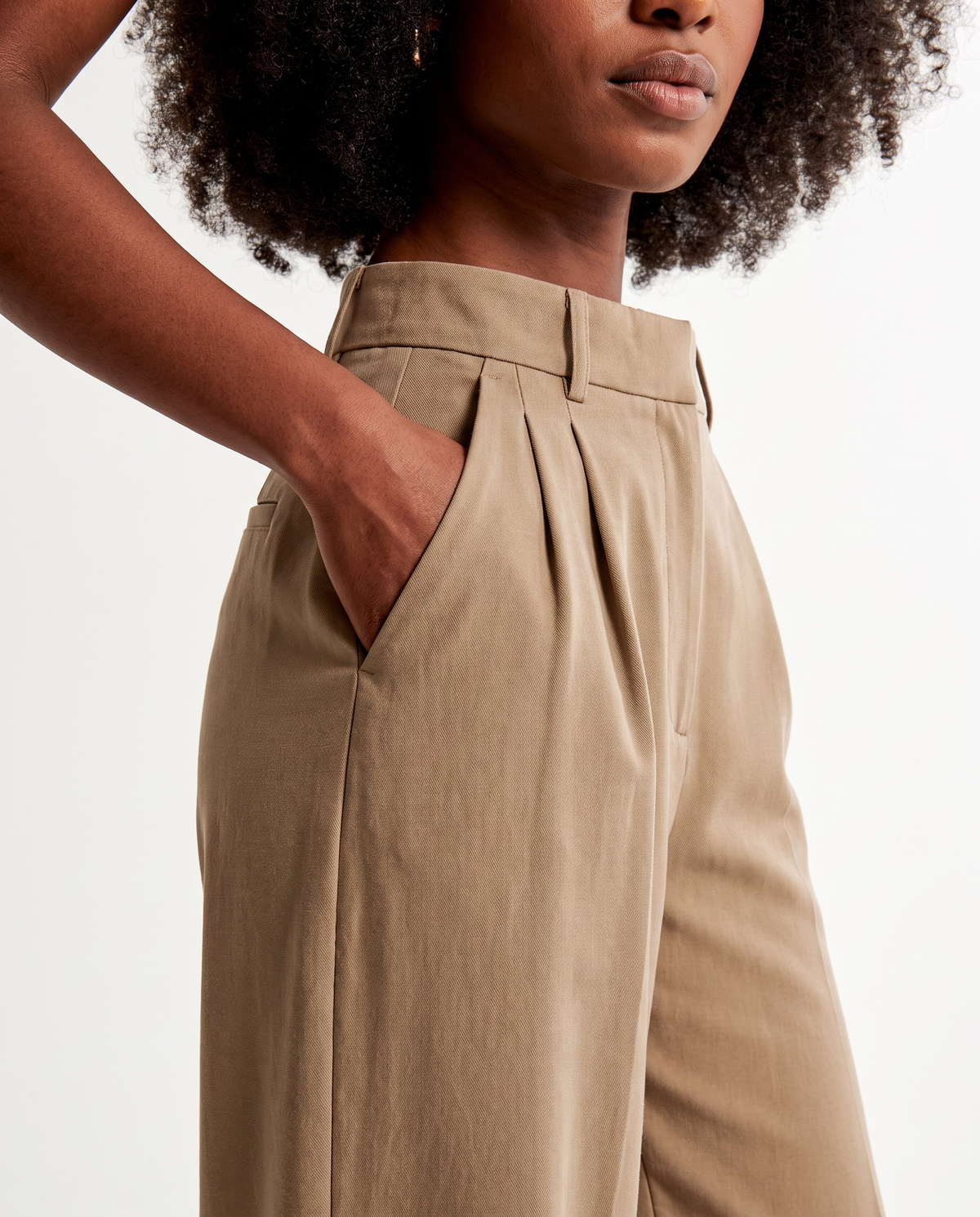 Pantalon à Jambes Larges - Kaki