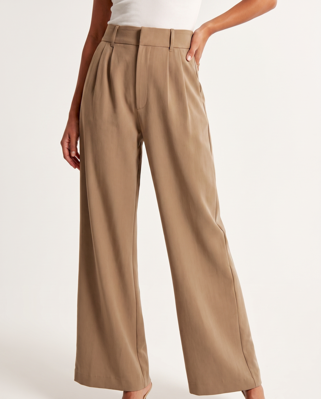 Pantalon à Jambes Larges - Kaki