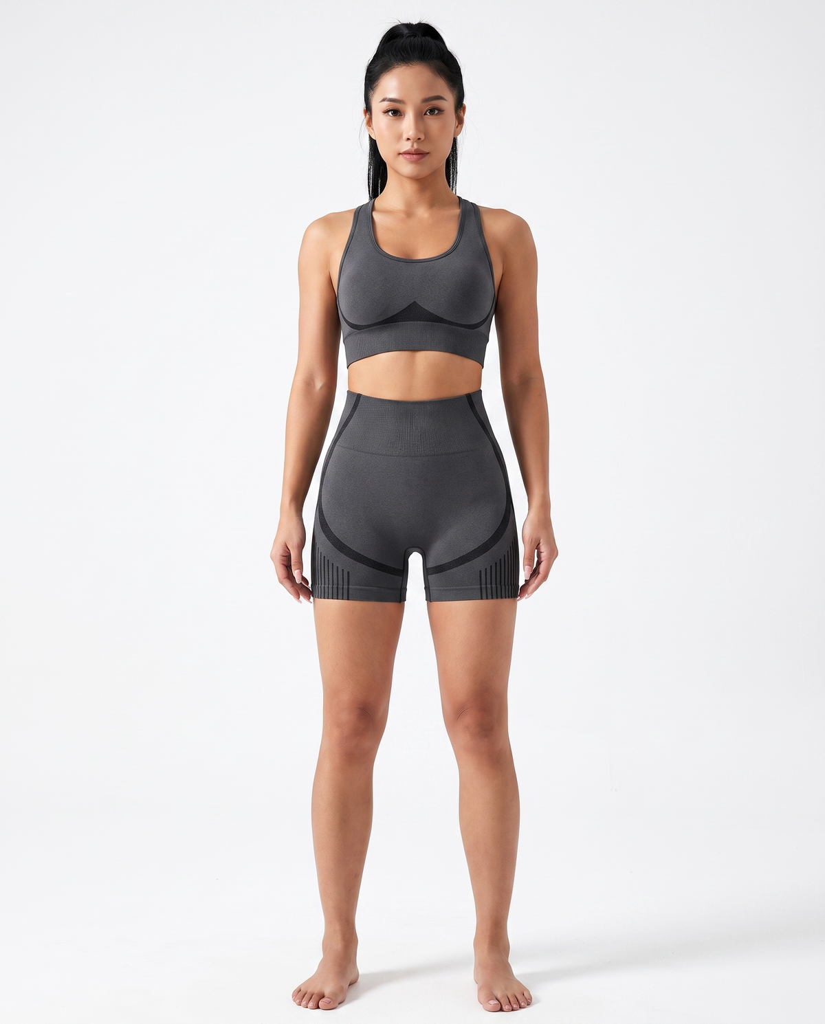 Shorts de Yoga Taille Haute Sans Couture