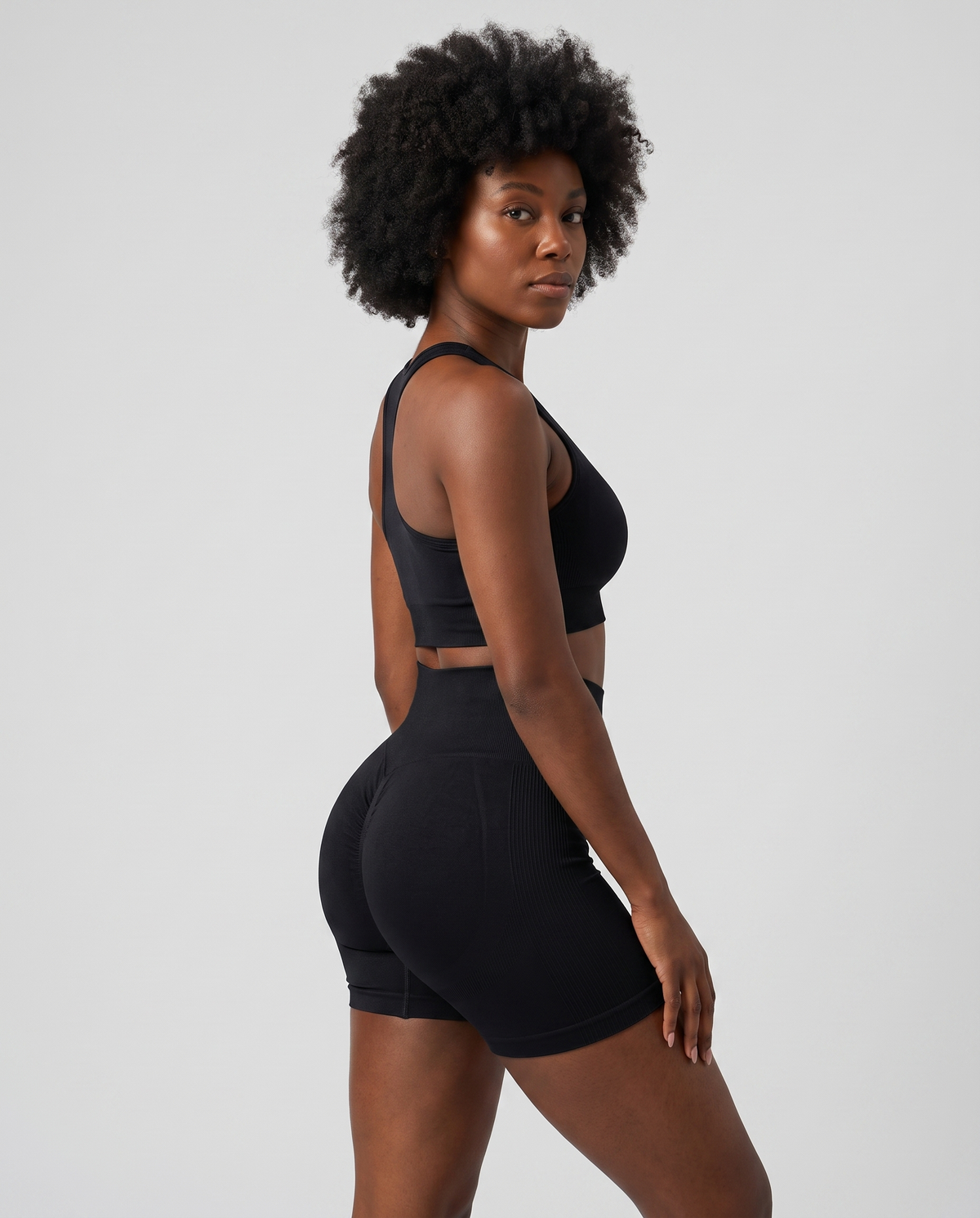 Shorts de Yoga Taille Haute Sans Couture