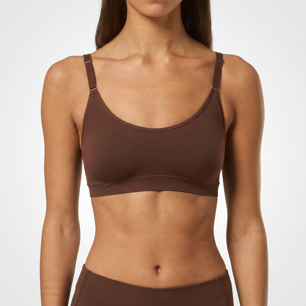 Seamless Yoga Bra - Brown