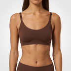 Seamless Yoga Bra - Brown