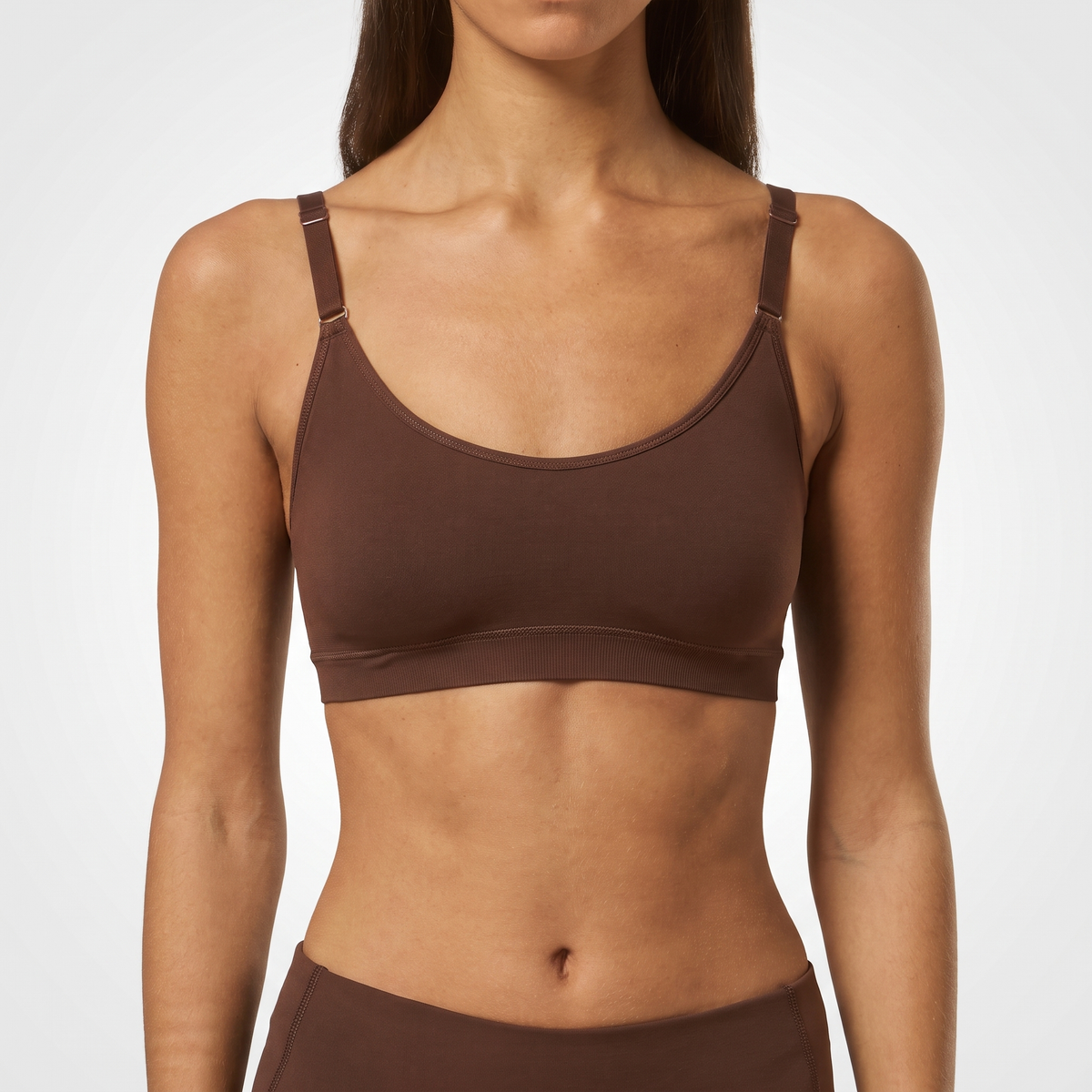 Soutien-gorge de Yoga Sans Couture - Brun