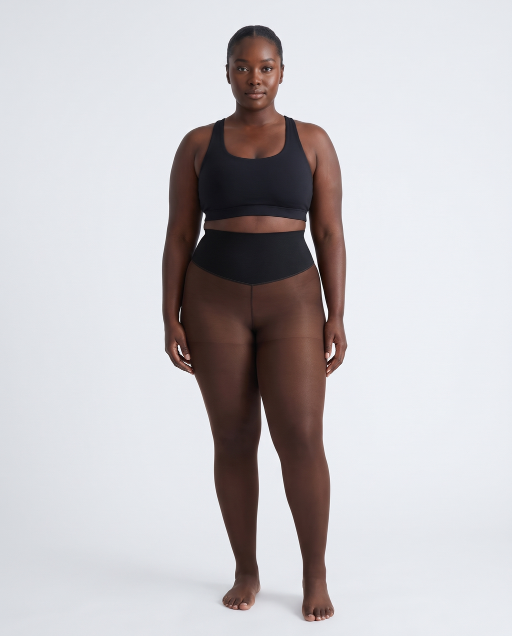 Fleece-lined shaping leggings - Espresso (Deep)