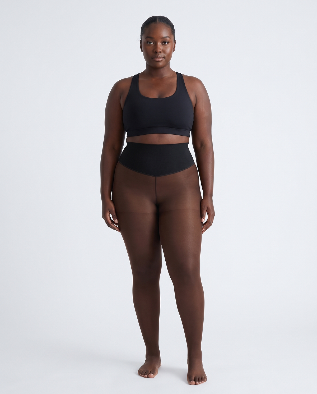 Fleece-lined shaping leggings - Espresso (Deep)